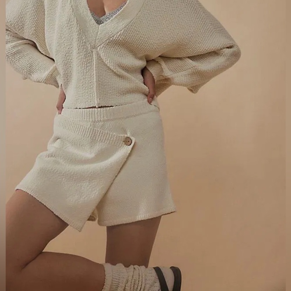Free people beach cream Primavera sweater skort size large